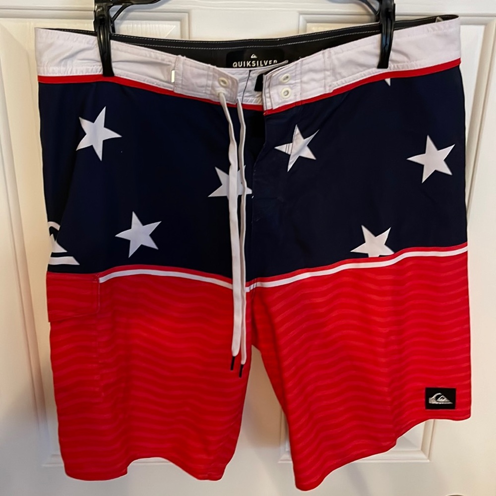Men’s Quicksilver Swim Shorts Patriotic